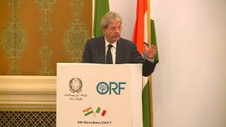 Gentiloni interviene all’Observer Research Foundation 30102017 [upl. by Tunk]