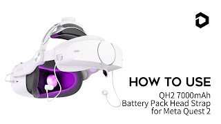 Unboxing DESTEK QH2 7000mAh Battery Pack Headphone Head Strap for Meta  Oculus Quest 2 [upl. by Anikal]