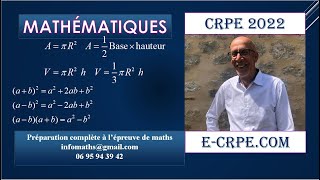 CRPE 2022 MATHS ANNALE 2011 GRPT1 PARTIE 1 [upl. by Nede]