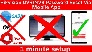 Hikvision DVR Password Reset Using Mobile App  Hikvision latest DVR Password Reset [upl. by Colwin855]