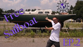 Free 30 sailboat restoration day 1 EP2 [upl. by Norabel674]