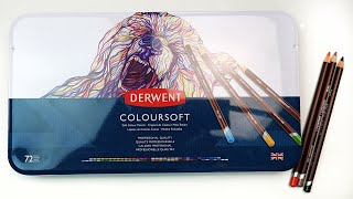 Derwent Coloursoft Pencils 72 Set Review  Swatching and Drawing [upl. by Haidabej836]