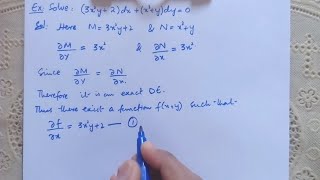 Exact Differential Equation Concept and Example [upl. by Persian]