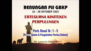 Renungan PJJ GBKP Minggu Ini Tgl 1  7 Sep 2024 [upl. by Eirelav901]