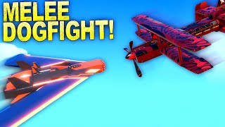 MELEE ONLY DOGFIGHTING Who Can Build The Strongest Plane [upl. by Atekahs757]