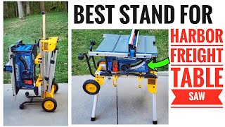 Dewalt Table Saw Rolling Stand DW7440RS Review Harbor Freight Saw Fits Perfect [upl. by Neelyahs]