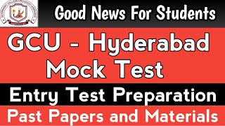 GCUH Mock Test GCU Hyderabad Admission 2025  GCUH Entry Test Preparation GCUH Past Papers [upl. by Dippold909]