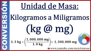 Convertir de Kilogramos a Miligramos kg a mg [upl. by Eninahs508]