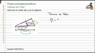 Proporcionalidad geométrica teorema de tales [upl. by Llerahc]