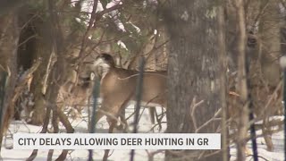 City of Grand Rapids delays allowing urban deer hunting [upl. by Lashonde]