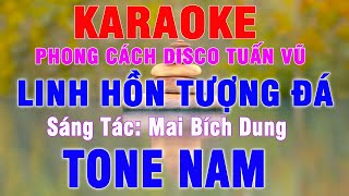 Linh Hồn Tượng Đá Karaoke Tone Nam Nhạc Sống Phong Cách Disco Hải Ngoại  Karaoke Đại Nghiệp [upl. by Grodin]