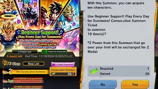 BEGINNER SUPPORT TICKETS 🎟 SUMMONSDragon Ball Legends [upl. by Woodberry]