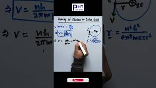 Velocity of Electron in Bohrs Orbit  Bohr Atomic Model physics neet ncert cbse [upl. by Meikah60]