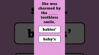 Possessive Apostrophe Quiz shorts quiz punctuation english [upl. by Onil]