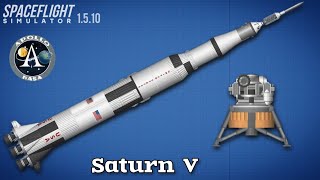 How To Build Saturn V  in Spaceflight Simulator  Saturn V Apollo [upl. by Riegel]