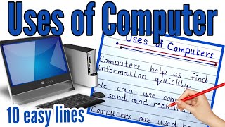 10 Lines Essay on Uses of Computer in Englishessay on Computershort essay on uses of computer [upl. by Euqinim]