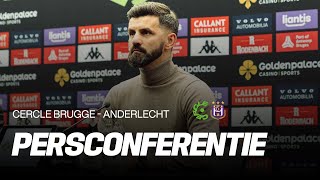 CERCLE BRUGGE  ANDERLECHT  Persconferentie na de wedstrijd 05 [upl. by Airdnaid952]