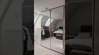 How to install the Ikea Pax Wardrobe on a sloped wall ikeahack hack [upl. by Devan635]