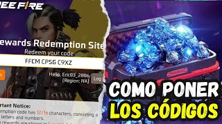 reward ff donde poner los códigos de canjeo en free fire [upl. by Ahsieuqal]