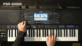 Piano sound comparison Yamaha PSRSX900 vs PSRSX920 Playing part of your world [upl. by Yrred]