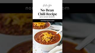 No Bean Chili Recipe With Wheat Berries  Easy Dinner for Chilly Fall or Winter shorts chili soup [upl. by Annais]