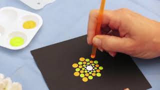 Beginners Dot painting mandala with Happy Dotting Company tools [upl. by Okiron]