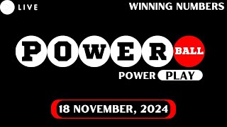 Powerball Lottery Drawing for Nov 18 2024  Live Winning Numbers amp Results [upl. by Llener]