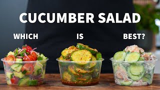 3 Easy Cucumber Salads  Viral Cucumber Salad [upl. by Rann]