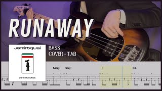 Runaway  Jamiroquai Bass Cover with Tab [upl. by Meehyr]