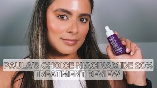 Paulas Choice Niacinamide 20 Treatment Review  Nadia Vega [upl. by Colburn412]