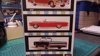 1965 Lincoln Continental AMT Ertl 125 Scale Model Car Kit Unboxing [upl. by Ramburt]