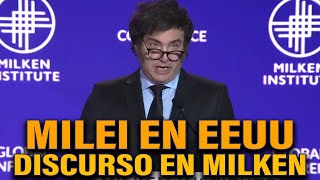 MILEI DIO UN DISCURSO HISTÓRICO EN EL FORO DE MILKEN [upl. by Swithbert]