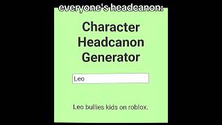 Character headcanon generator is crazy 💀 [upl. by Calendra]