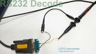 LOTO Oscilloscope  How to use the build in RS232 COM Decoder [upl. by Ober]