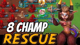 8 CHAMP RESCUE LORDSMOBILE KvK  NAP GUILD LORDSMOBILE  OCTOBER KvK 2024 [upl. by Llerrehs65]