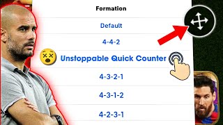 100 best custom Quick Counter formation in eFootball 2024 Mobile  🤩🔥 efootball best formations [upl. by Silrac]
