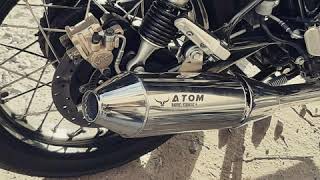 Royal Enfield Interceptor 650 Exhaust Sound Atom Barrel Exhaust [upl. by Hephzipa603]