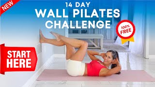 14 Day WALL PILATES CHALLENGE for Beginners Get Stronger Abs in 2024 [upl. by Claudine89]