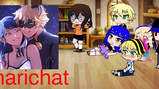 mlb react to marichatmarinette sad and not  chat noir 1 [upl. by Olette210]