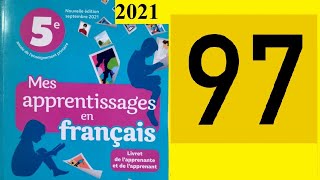 mes apprentissage en français 5 AEP page 97 [upl. by Atinuahs]