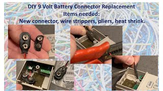 9 Volt Battery Connector Replacement 9V No Soldering [upl. by Marlen452]