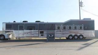 New 2015 Bloomer Trailers 5 Horse 21 6 Outlaw LQ w⁄ Double Slide Out For Sale near Houston TX [upl. by Herrah]