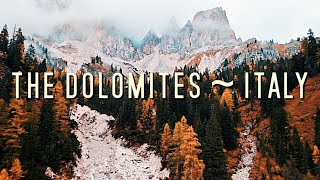 AUTUMN in the HEART of the DOLOMITES  Italy Drone Journey 4K [upl. by Mattox]