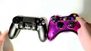 PS4 DualShock 4 vs Xbox 360 Controller [upl. by Haelhsa]