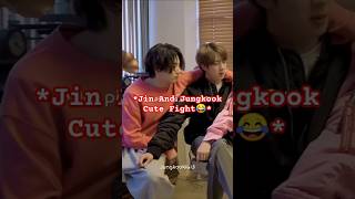 Bts Jin And Jungkook Cute Fight😂shortsfeed jinkook viralshorts [upl. by Triley]