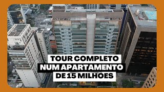 TOUR EM APARTAMENTO DE LUXO DE 15 MILHÕES NO ITAIM BIBI EM SP  CASA BRASILEIRA  CONSTRUTORA LÚCIO [upl. by Essined]