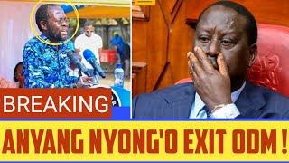 Raila FINISHED COMPLETELY  As ANYANG NYONGO SIGNALS STRANGE ODM RESIGNATION As Party Leader [upl. by Eellek]