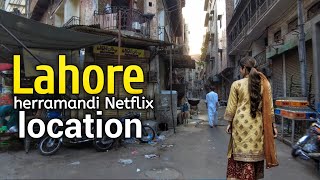 Heeramandi The Diamond Bazar From Netflix Series  Walking Tour in 4k [upl. by Odnumde970]