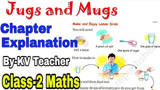 हिंदी Explanation  Jugs And Mugs  Class2 Maths NCERT Chapter 7 Question Answers by KV Teacher [upl. by Otreblanauj]