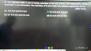 Collision L1 physics NEETJEE [upl. by Ahsoyem]